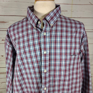 Joseph Abboud Button Down Red Check Mens Shirt XXL